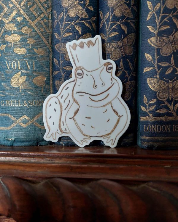 Crown Frog Sticker