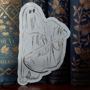 Ghost with scythe sticker
