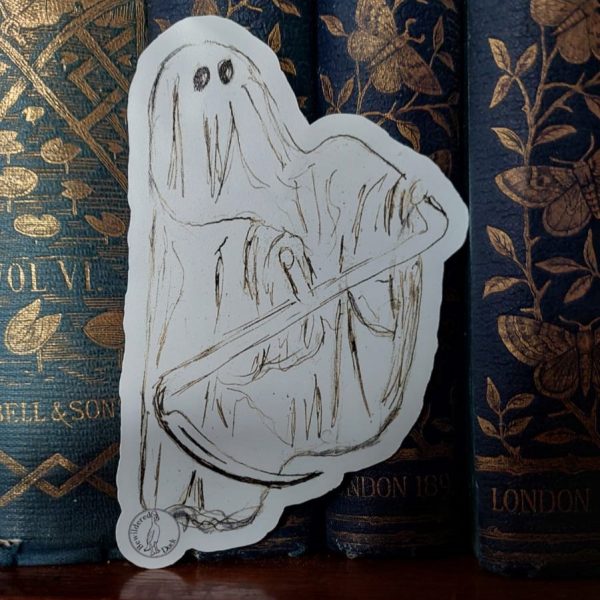 Ghost with scythe sticker